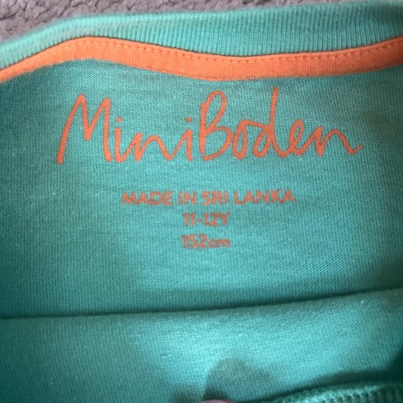 Mini Boden Size 11-12 Giraffe applique T Shirt Green - Picture 3 of 3